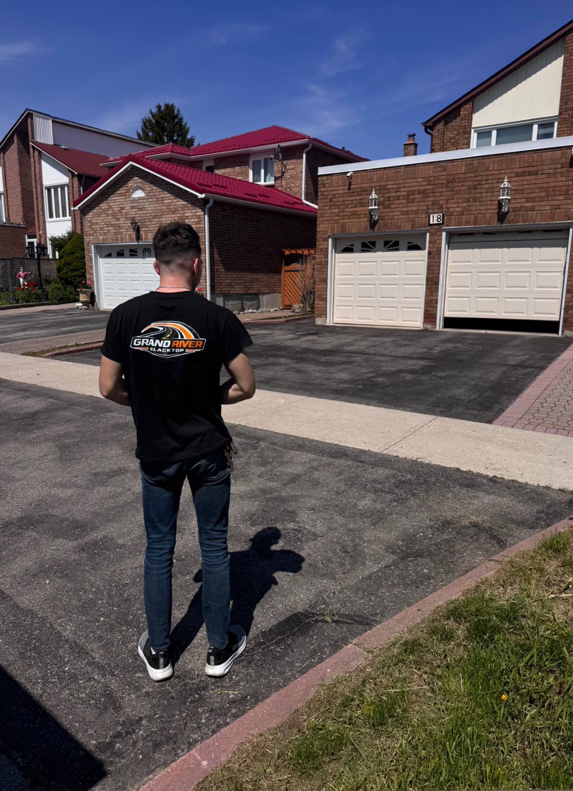 Before driveway sealing in Mississauga by Grand River Blacktop